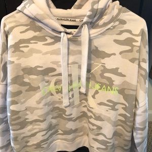 NWT Calvin Klein crop hoodie